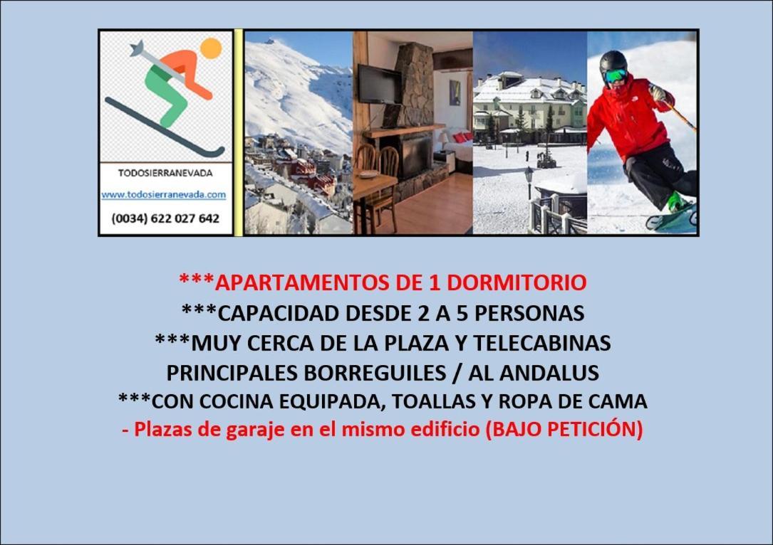 Todosierranevada Zona Baja - Edificio Alhambra - Junto A Los Telecabinas 시에라네바다 외부 사진